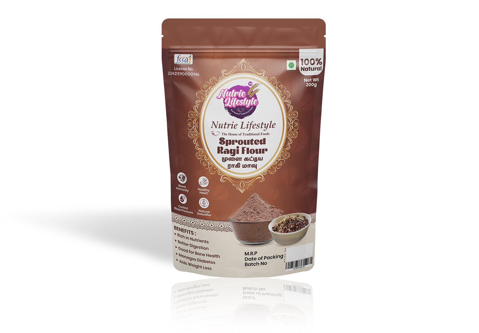 Premium Sprouted Ragi Flour
