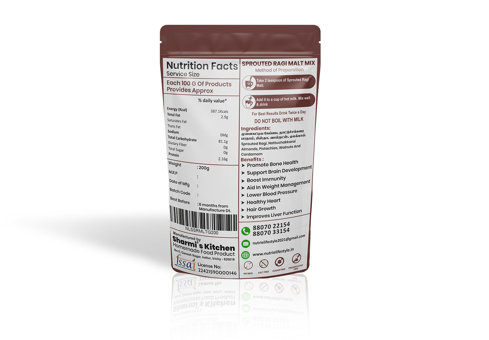 Sprouted Choco Ragi Malt