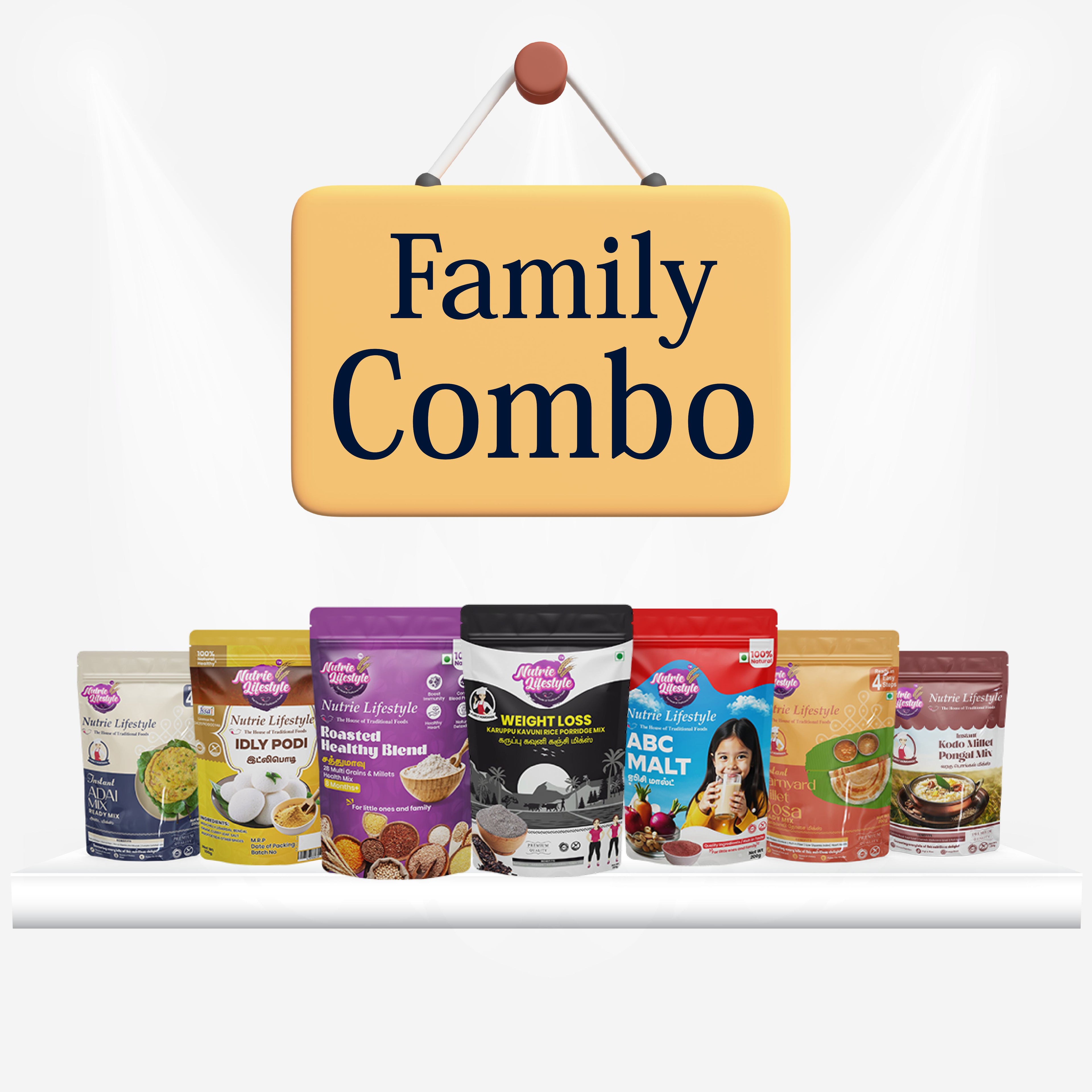 Ultimate Family Combo Pack – 7 Assorted Healthy Millet Mixes, Porridges & Traditional Blends