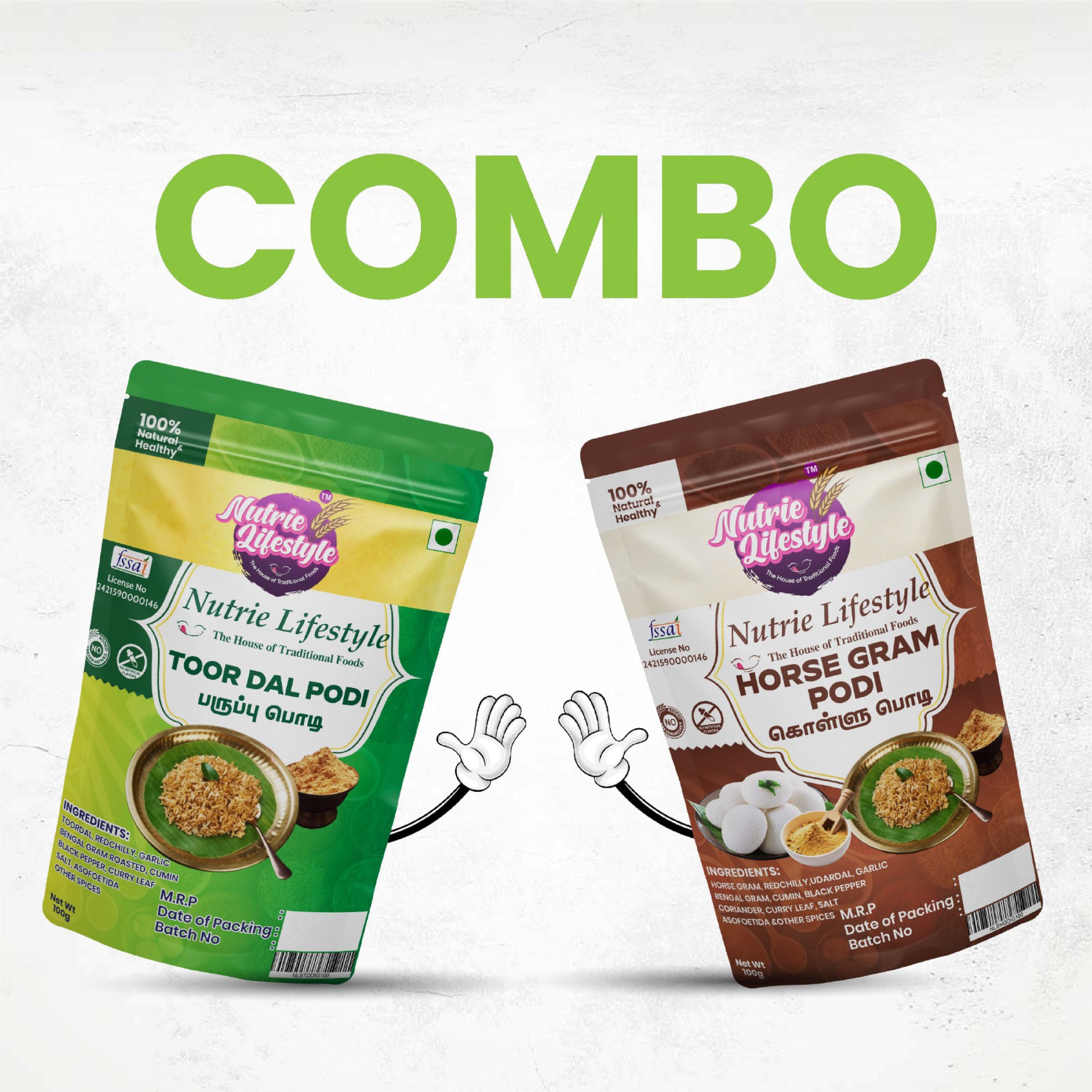 Wellness Duo – Toor Dal Podi (Paruppu Podi) & Horse Gram Podi